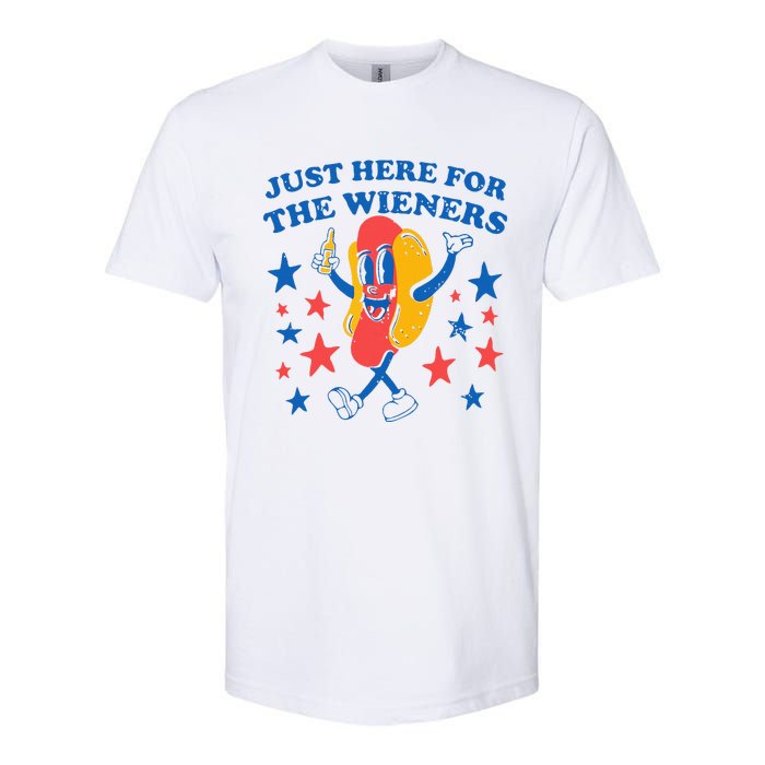 Hot Dog I'm Just Here For The 4Th Of July Softstyle CVC T-Shirt