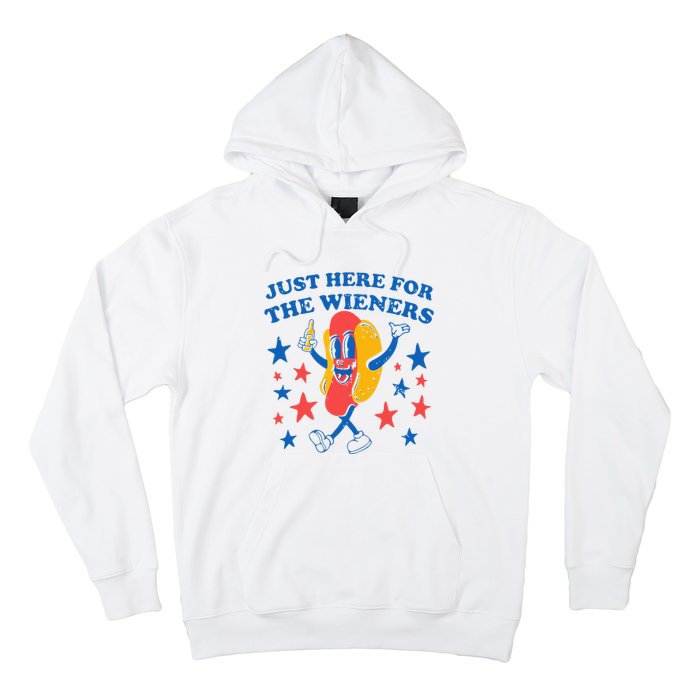 Hot Dog I'm Just Here For The 4Th Of July Hoodie