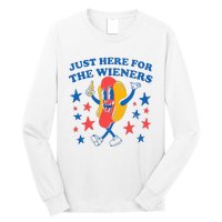 Hot Dog I'm Just Here For The 4Th Of July Long Sleeve Shirt