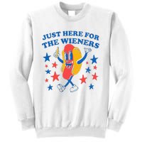 Hot Dog I'm Just Here For The 4Th Of July Sweatshirt