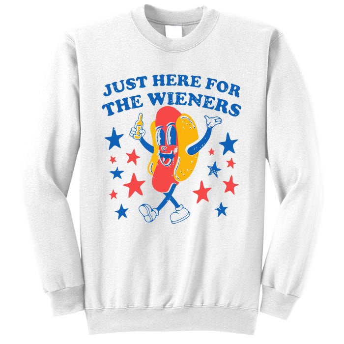 Hot Dog I'm Just Here For The 4Th Of July Sweatshirt