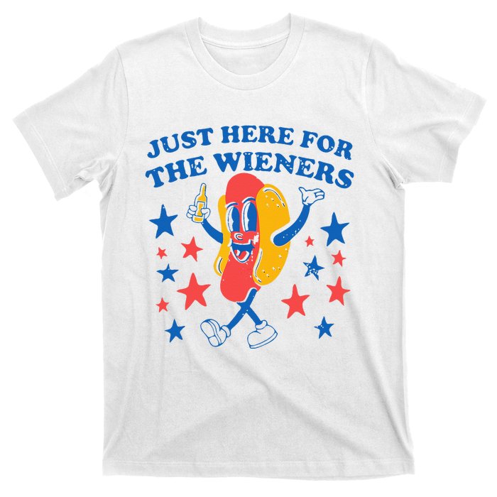 Hot Dog I'm Just Here For The 4Th Of July T-Shirt