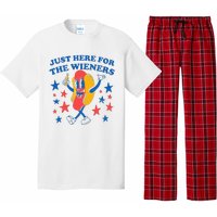 Hot Dog I'm Just Here For The 4Th Of July Pajama Set