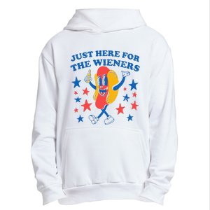 Hot Dog I'm Just Here For The 4Th Of July Urban Pullover Hoodie