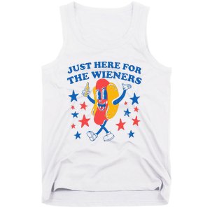 Hot Dog I'm Just Here For The 4Th Of July Tank Top