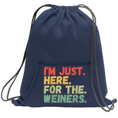 Hot Dog Im Just Here For The Wieners 4Th Of July Sweatshirt Cinch Pack Bag