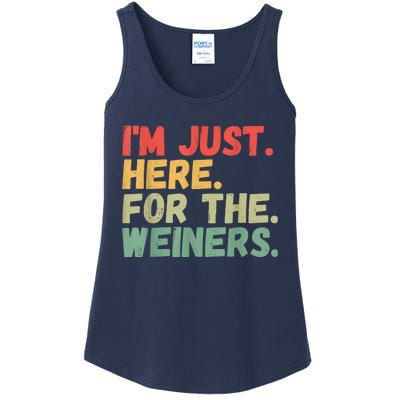 Hot Dog Im Just Here For The Wieners 4Th Of July Ladies Essential Tank