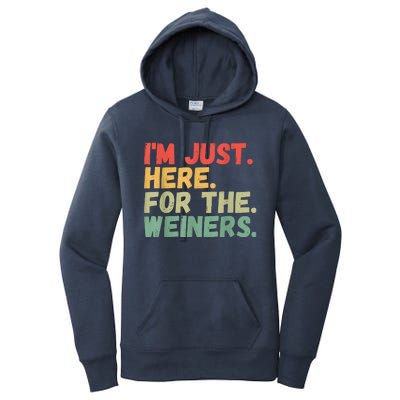 Hot Dog Im Just Here For The Wieners 4Th Of July Women's Pullover Hoodie