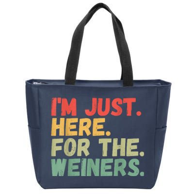 Hot Dog Im Just Here For The Wieners 4Th Of July Zip Tote Bag