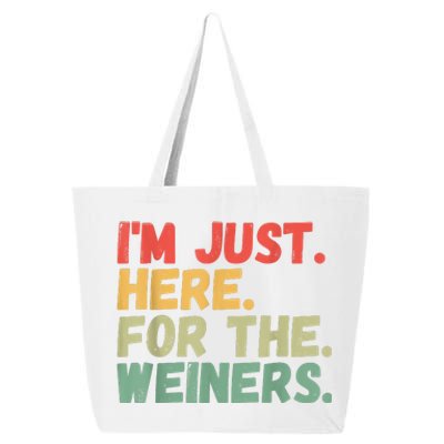 Hot Dog Im Just Here For The Wieners 4Th Of July 25L Jumbo Tote