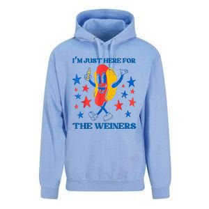 Hot Dog I'm Just Here For The Wieners 4Th Of July Unisex Surf Hoodie