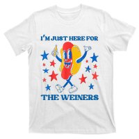 Hot Dog I'm Just Here For The Wieners 4Th Of July T-Shirt