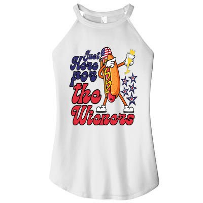 Hot Dog Im Just Here For The Wieners 4Th Of July Women's Perfect Tri Rocker Tank