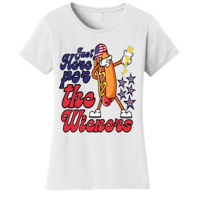 Hot Dog Im Just Here For The Wieners 4Th Of July Women's T-Shirt