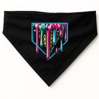 Homeplate Drip Icecream For Softball & Baseball Fans Gift USA-Made Doggie Bandana