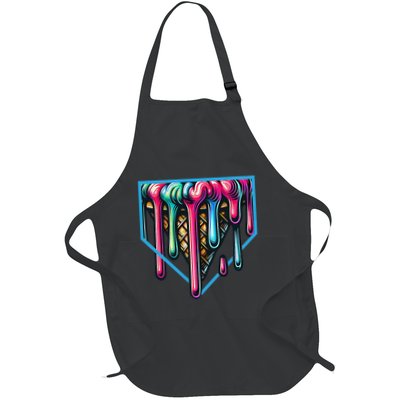 Homeplate Drip Icecream For Softball & Baseball Fans Gift Apron