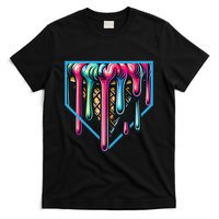 Homeplate Drip Icecream For Softball & Baseball Fans Gift T-Shirt
