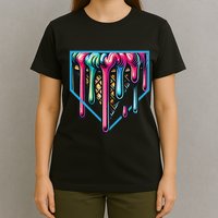 Homeplate Drip Icecream For Softball & Baseball Fans Gift T-Shirt