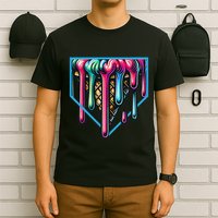 Homeplate Drip Icecream For Softball & Baseball Fans Gift T-Shirt