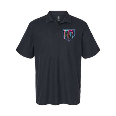 Homeplate Drip Icecream For Softball & Baseball Fans Gift Polo