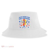 Hot Dog Im Just Here For The Wieners 4th Of July Funny Sustainable Bucket Hat