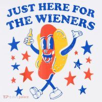 Hot Dog Im Just Here For The Wieners 4th Of July Funny 11oz C Handle Ceramic Mug