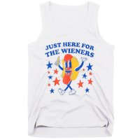 Hot Dog Im Just Here For The Wieners 4th Of July Funny Tank Top