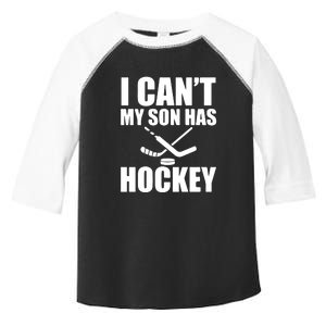 Hockey Dad I Can't My Son Has Hockey Father's Day Gift Toddler Fine Jersey T-Shirt