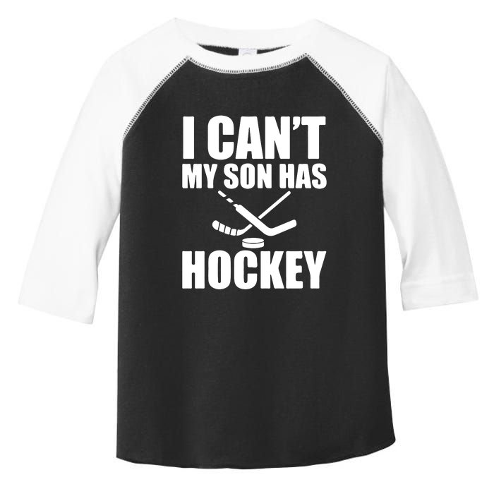 Hockey Dad I Can't My Son Has Hockey Father's Day Gift Toddler Fine Jersey T-Shirt