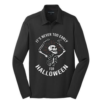 Halloween Design Its Never Too Early For Halloween Design Silk Touch Performance Long Sleeve Polo