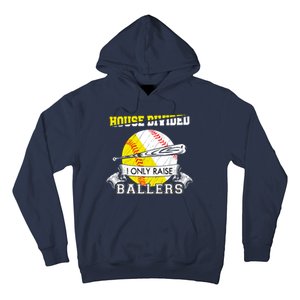 House Divided I Only Raise Ballers Baseball Softball Mom And Dad Hoodie