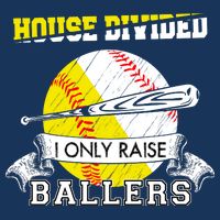 House Divided I Only Raise Ballers Baseball Softball Mom And Dad Flatbill Hat