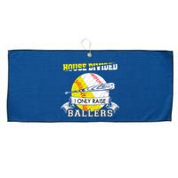 House Divided I Only Raise Ballers Baseball Softball Mom And Dad Large Microfiber Waffle Golf Towel