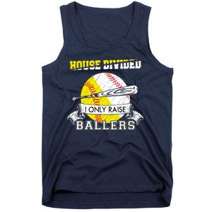 House Divided I Only Raise Ballers Baseball Softball Mom And Dad Tank Top