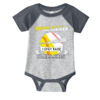 House Divided I Only Raise Ballers Baseball Softball Mom And Dad Infant Baby Jersey Bodysuit