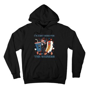 Hot Dog I'm Just Here For The Wieners 4Th Of July Hoodie