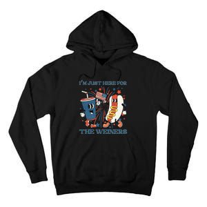 Hot Dog I'm Just Here For The Wieners 4Th Of July Tall Hoodie