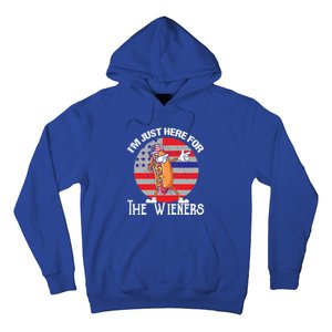 Hot Dog IM Just Here For The Wieners 4th Of July American Great Gift Hoodie