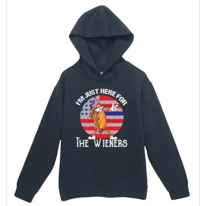 Hot Dog IM Just Here For The Wieners 4th Of July American Great Gift Urban Pullover Hoodie