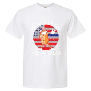 Hot Dog IM Just Here For The Wieners 4th Of July American Great Gift Garment-Dyed Heavyweight T-Shirt