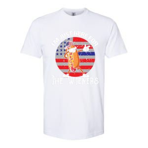 Hot Dog IM Just Here For The Wieners 4th Of July American Great Gift Softstyle CVC T-Shirt