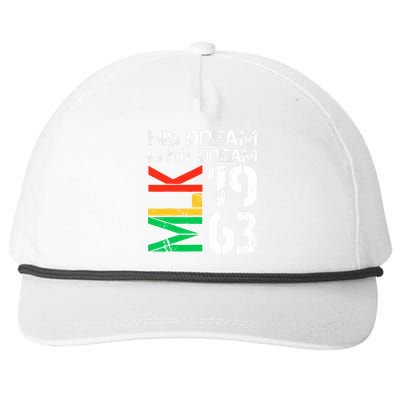 His Dream Is My Dream Mlk 1963 Black History Month Pride Snapback Five-Panel Rope Hat