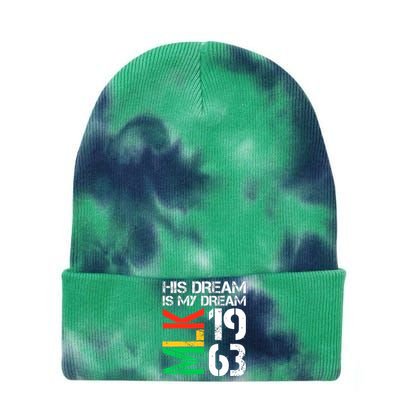 His Dream Is My Dream Mlk 1963 Black History Month Pride Tie Dye 12in Knit Beanie