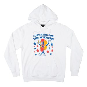 Hot Dog Im Just Here For The Wieners 4Th Of July Funny Hoodie