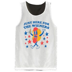 Hot Dog Im Just Here For The Wieners 4Th Of July Funny Mesh Reversible Basketball Jersey Tank