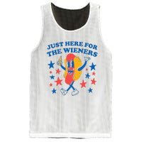 Hot Dog Im Just Here For The Wieners 4Th Of July Funny Mesh Reversible Basketball Jersey Tank