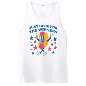 Hot Dog Im Just Here For The Wieners 4Th Of July Funny PosiCharge Competitor Tank