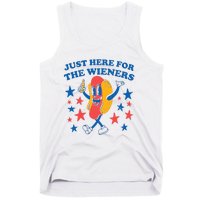 Hot Dog Im Just Here For The Wieners 4Th Of July Funny Tank Top