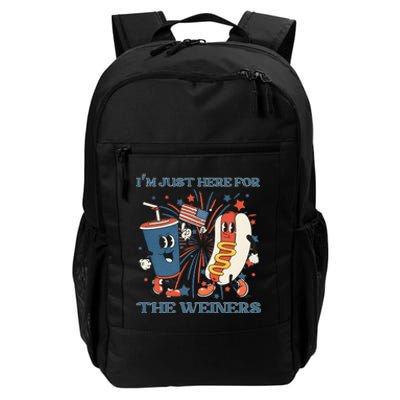 Hot Dog Im Just Here For The Wieners 4Th Of July Daily Commute Backpack