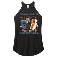 Hot Dog Im Just Here For The Wieners 4Th Of July Women's Perfect Tri Rocker Tank